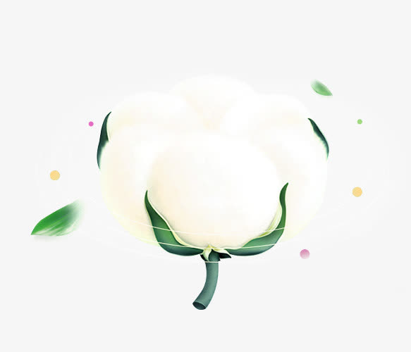 白色棉花蓬松卡通免抠