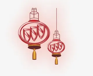 发光红灯笼免抠