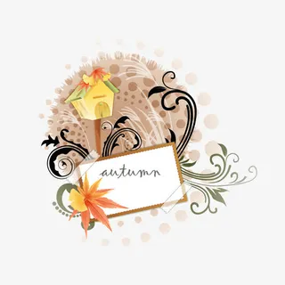 秋天设计元素免抠