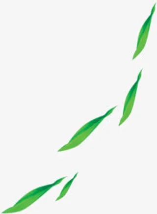 端午节绿色下落叶子免抠