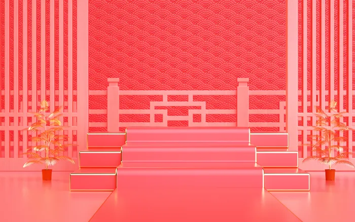 国潮，C4D，微场景，中国风高清
