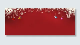 圣诞元旦新年雪花背景banner高清