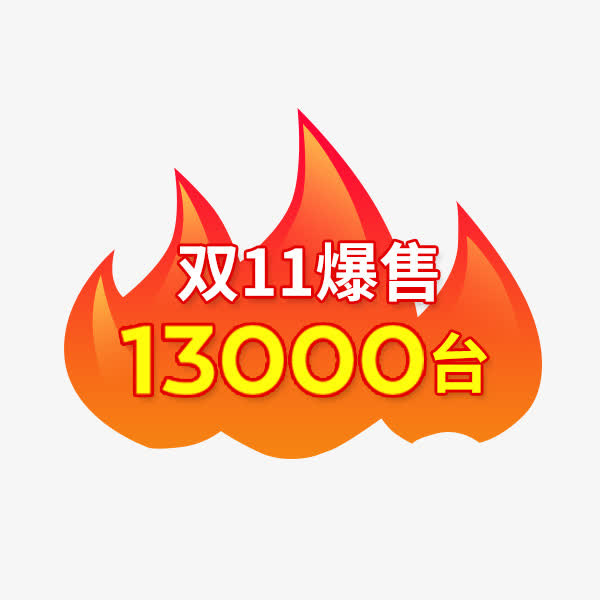 卡通火焰标签免抠