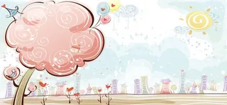 可爱卡通漫画淘宝素材背景高清