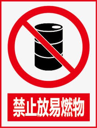 禁止放易燃物免抠标签元素