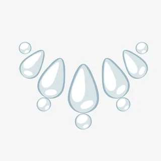 矢量裸钻白色水滴形免抠