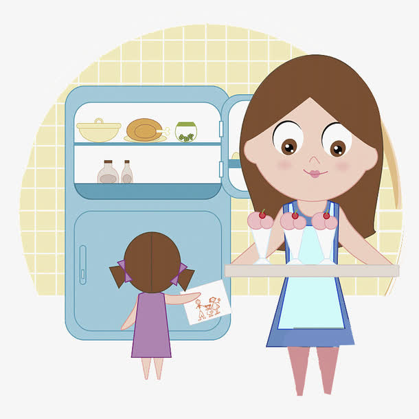 一位母亲在变相的教孩子打扫卫生免抠