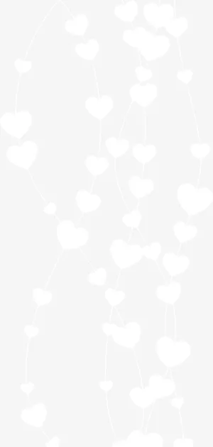 白色清新爱心漂浮素材免抠