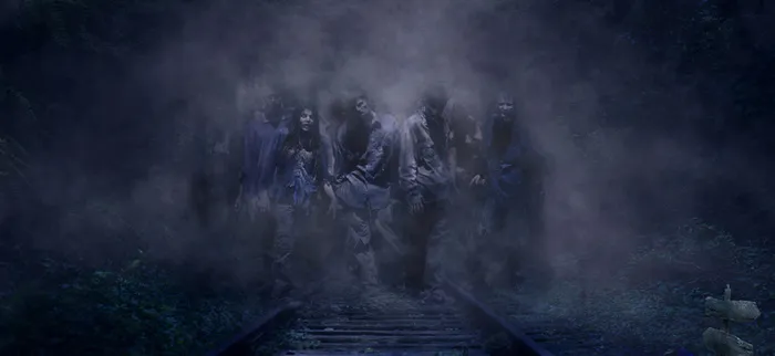 恐怖黑色海报背景高清