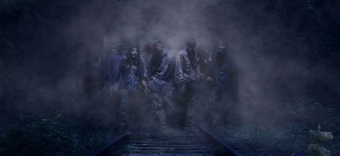 恐怖黑色海报背景高清