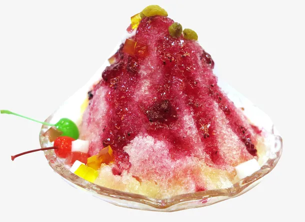 手绘美味刨冰食物免抠