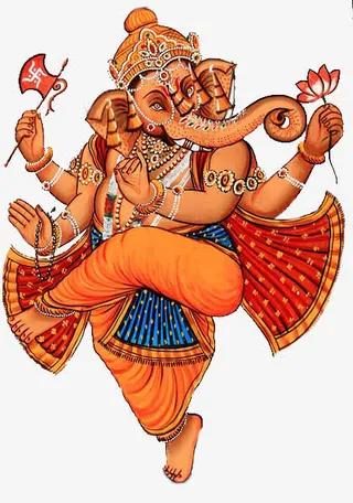 象神头装饰画免抠