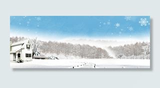 唯美雪景背景高清