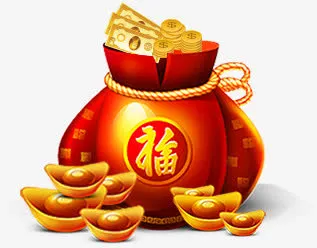立体元宝福袋免抠