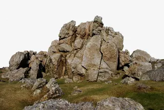 公园里的假山免抠