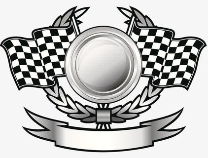 黑白赛车旗帜免抠