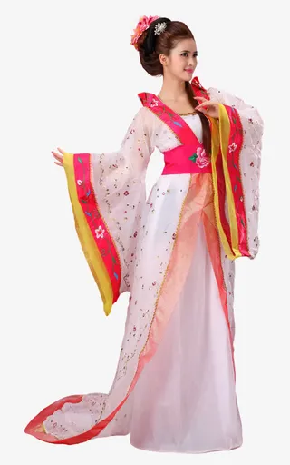 免抠透明粉衣古韵美女免抠