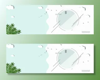 文艺春季出游拼接背景高清