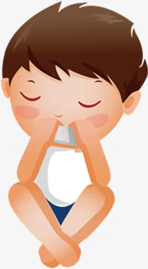 卡通吹口琴男孩节日促销素材免抠