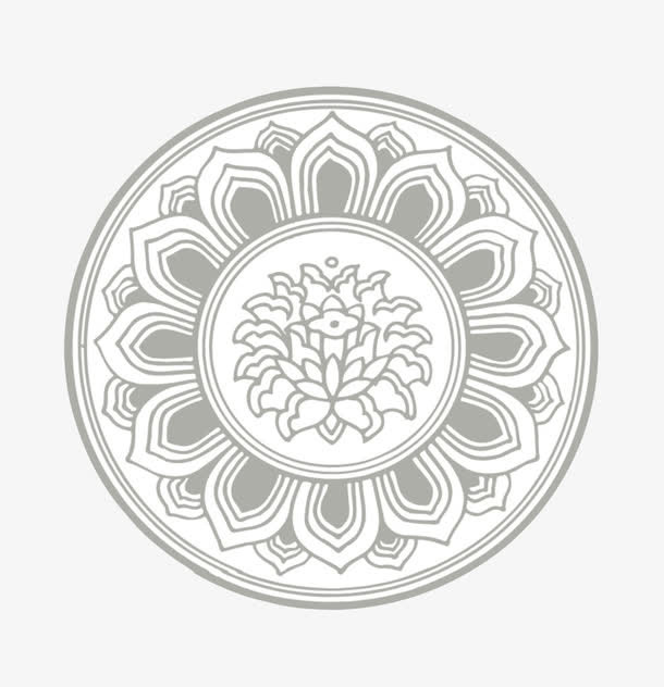 花纹装饰盘子免抠