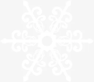 白色线条雪花免抠