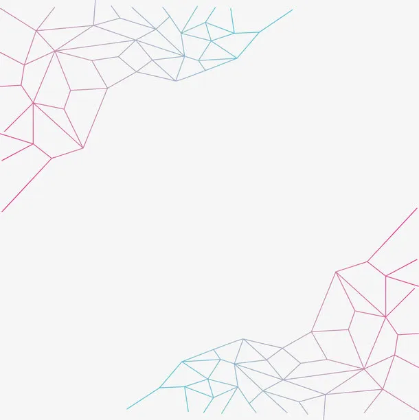 渐变色科技网格边框免抠