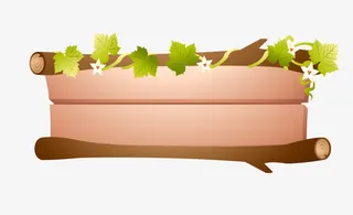 木质标题栏免抠