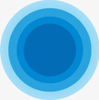 蓝色同心圆免抠
