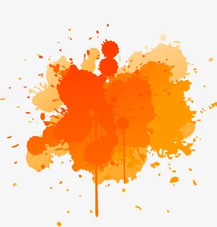 黄色水墨素材免抠