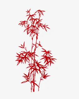 中国风元素竹剪纸素材免抠