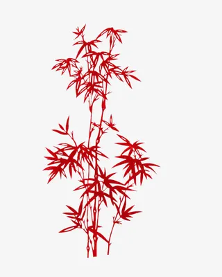 中国风元素竹剪纸素材免抠