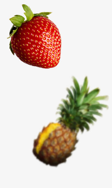草莓菠萝png素材免抠