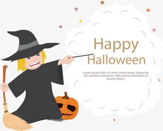 可爱巫师矢量图免抠