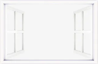 窗户 白色窗户 窗框免抠