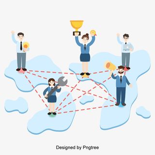 矢量平面工作组集体合作图示免抠