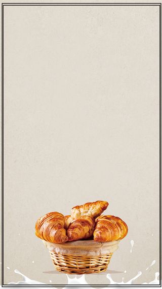 简约面包早餐美食海报高清