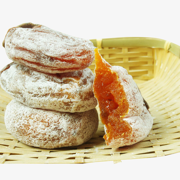 竹篮子里的柿子饼免抠