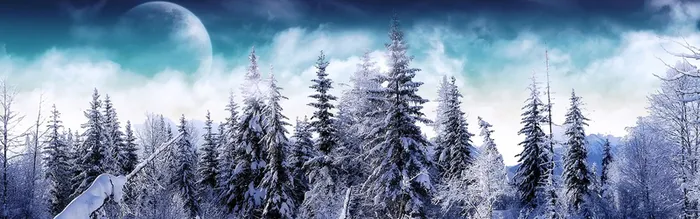 雪松幻月科幻背景高清