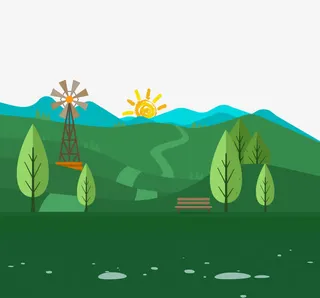 暑期夏利营绿色背景