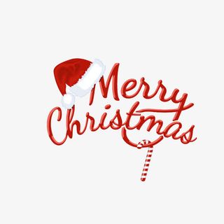 圣诞英文字体设计免抠
