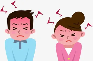 痛苦脸色通红的痛苦表情免抠