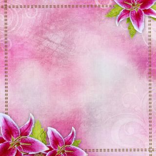 红色花朵背景边框免抠