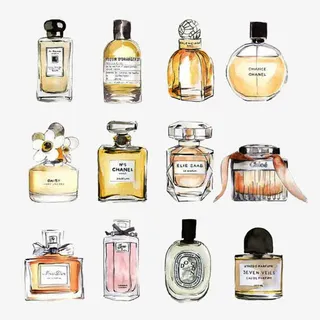 手绘香水免抠