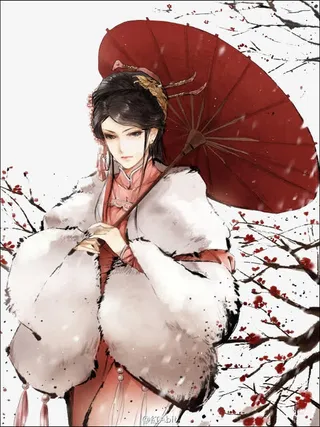 撑伞的少女免抠