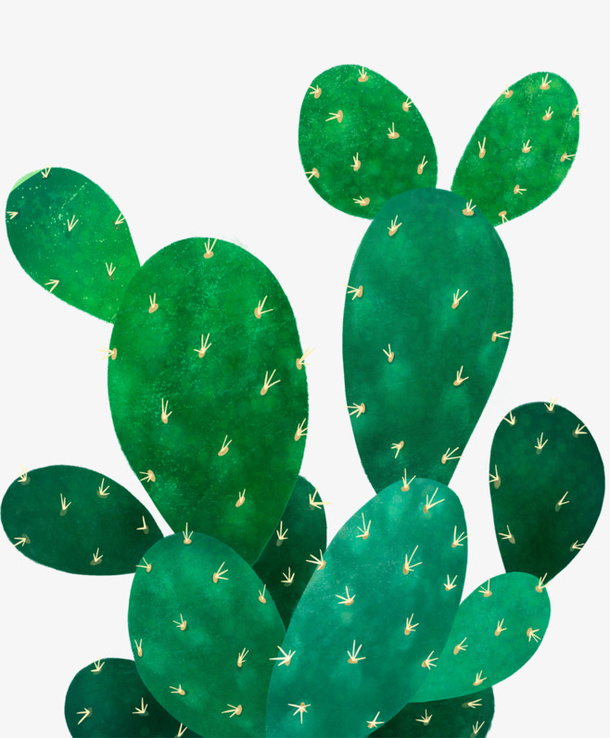 仙人掌植物卡通插画免抠
