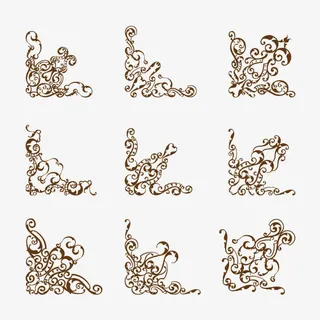 矢量底纹边框免抠