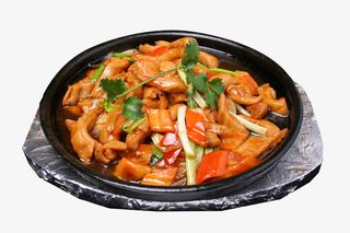 铁板美食红烧大肠免抠