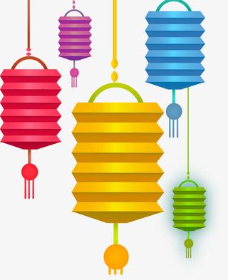 矢量节庆彩灯免抠