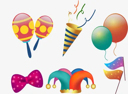 节日聚会装饰品免抠