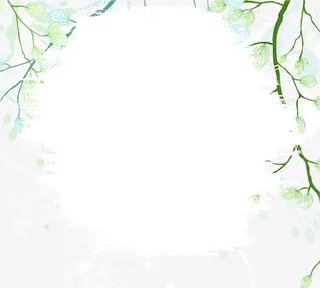 绿色小清新树叶背景装饰